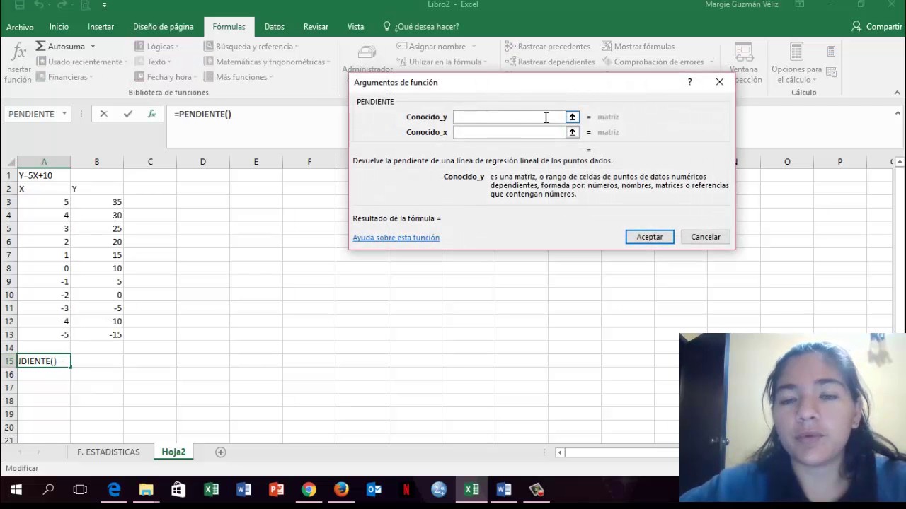 Cómo hallar la pendiente de una gráfica en Excel - Recursos Excel