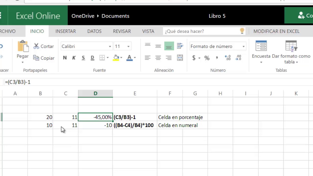 Cómo calcular el porcentaje entre dos cantidades en Excel - Recursos Excel