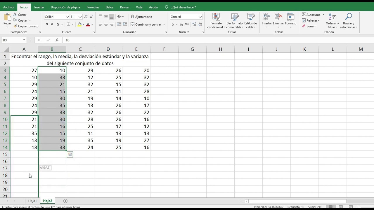Como Sacar La Varianza Y Desviacion Estandar En Excel