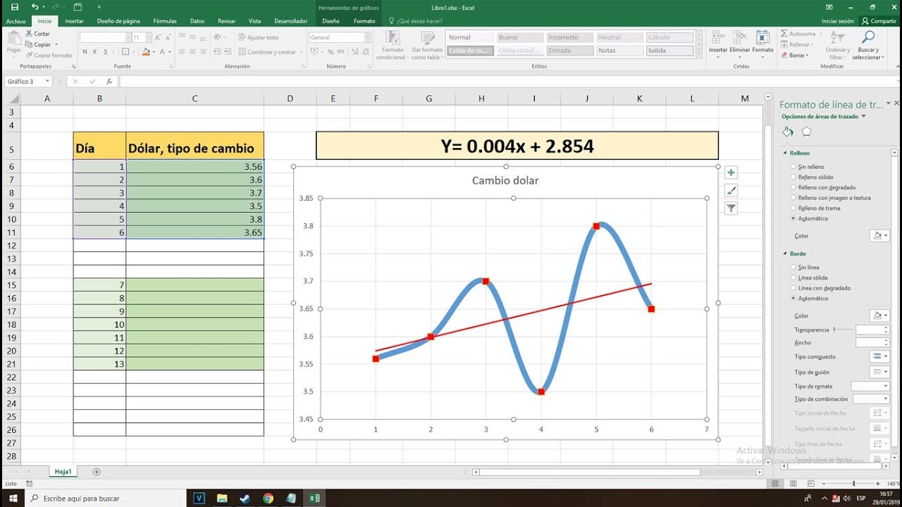 Cómo sacar la ecuación de una curva en Excel - Recursos Excel