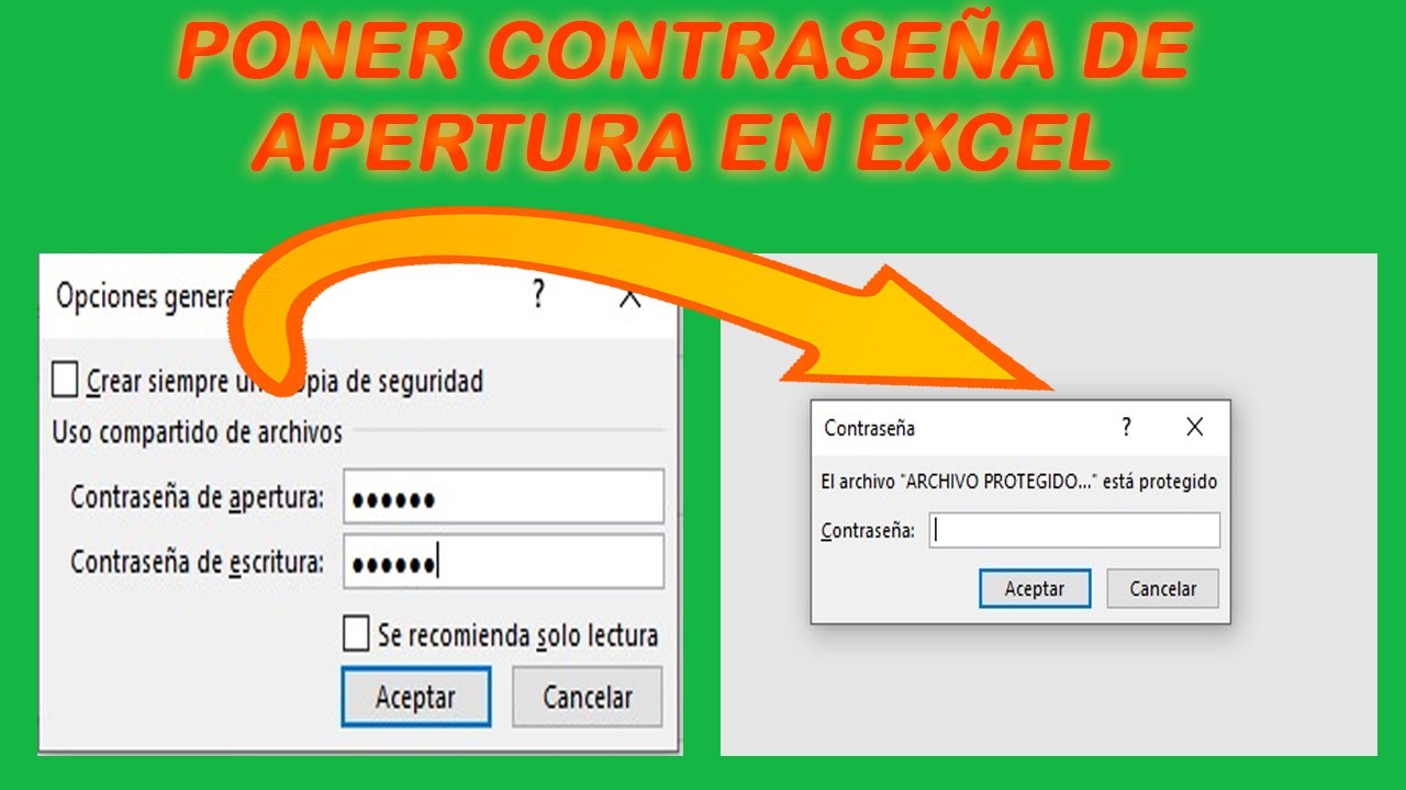 Contraseña de apertura y escritura en Excel - Recursos Excel