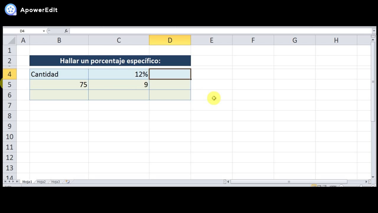 La fórmula de la regla de tres simple en Excel - Recursos Excel